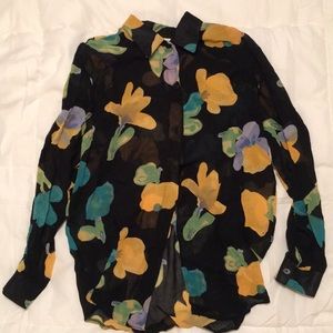 Vintage Flower Sheer Buttondown